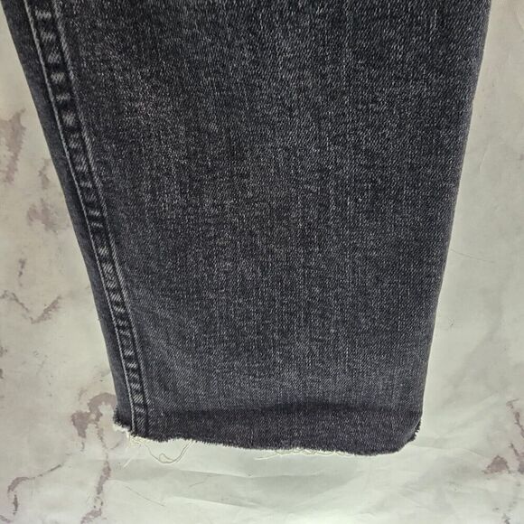 Levis Jeans Women 27 Black RE DONE 70s Stove Pipe Stoned Noir Straight Button - Picture 4 of 11